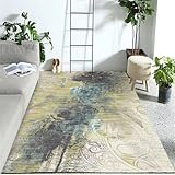 Xiaosua Gebetsteppich 120x200CM grau schwarz matten & teppiche Teppich Bürostuhl Geeignet Blau und grün bedruckter Kurzflor esszimmerteppiche