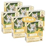 Bozita Nassfutter-Häppchen für Katzen in Sauce mit Hühnchen für Kitten - 6er Pack 370g appetitliches Katzenfutter ohne Getreide - Kitten-Futter mit 7,5% Protein & 5% Fettgehalt, ohne Gentechnik