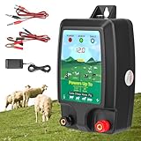 GJCrafts Weidezaungerät 10km Reichweite, 1.5-2J - Elektrozaun Energizer für Nutztiere & Haustiere - 3-Fach Stromversorgung (230V/12V/Solar) - IP45 wasserdicht - inkl. Montagematerial