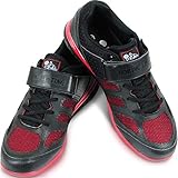 Nordic Lifting Venja Gewichtheberschuhe für Crossfit & Fitnessstudio - Beste Herren-Squat- & Cross-Training-Turnschuhe (Größe 44, Schwarz/Rot)