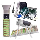 Fockety 50 Zoll Tragbares Schleusenbox -Kit, Aluminiumlegierung Gold Mining -Geräte mit Eingebauten Riffeln und Bergmann Moss, für River Creek Prospecing und Baggergut