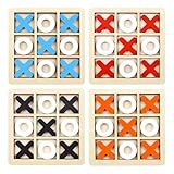 FULHANY 4 StüCk Tic Tac Toe Spiel - Tik Tak Toe - Tictactoe - Tischspielset, Klassisches Heimbrett, Geeignet FüR Die Innendekoration Von Heimpartys FüR Erwachsene