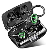 Bluetooth Kopfhörer Sport, In Ear Kopfhörer Kabellos Bluetooth 5.3 mit Mic, 2023 Neue Kabellose SportKopfhörer Tiefer Bass, 48H Noise Cancelling Wireless Earbuds IP7 Wasserdichte Ohrhörer LED Anzeige