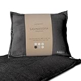 SAUNASOFA® von BADESOFA® – Premium Sauna-Matte & Sauna-Kissen | Made in EU | Sauna-Set hitzebeständig & waschbar | Tragegurt für einfachen Transport | Wellness-Sauna-Zubehör | Set Anthrazit