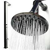 VIESTA® Solardusche Garten 35L [INKL. Regenduschkopf & Fußdusche] – Gartendusche, Solar – Gartensolardusche, Außendusche – Outdoor Dusche, Pooldusche, Solardusche Aluminium – UV-beständiger Wassertank