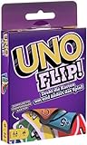 Mattel Games - UNO FLIP Kartenspiel mit beidseitig bedruckten Karten, neuem Twist und spezieller FLIP-Karte, 2 - 10 Spieler ab 7 Jahren, GDR44