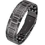 Jeracol Magnetarmband Herren, Titanstahl Magnet Armband Heilung Herren mit Ultra-Stärke von 3500 Gauss-Magneten, verstellbares Armband mit Entfernungswerkzeug und Schmuck-Geschenkbox