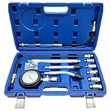 ZKTOOL 11 Stück Auto Kompressionstester-Satz für Benzinmotor 0-300 PSI / 0-20 Bar, Kfz Benzin Motor Kompressionsprüfer, Benzinmotoren Zylinder Kompressionsmessgerät, Zylinderdruck Kompressionsmesser
