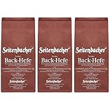 Seitenbacher Hefe Vorratspack I trocken I für Brot und Kuchen I aus Zuckerrüben I 3er Pack 6x20g (3 x 120 g)…