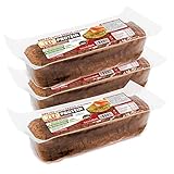 Keto-Protein-Brot-Mischung, hoher Eiweißgehalt, hoher Ballaststoffgehalt, ohne Zuckerzusatz, Low Carb, Mehrsamen, gefrierbar, Keto freundlich, 500g (3er-Pack)