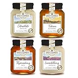 Breitsamer Honig Mediterraner Mix 4 x 500g - Citrusblüte, Lavendel, Toskana, Thymian - Landschaftshonige aus südlichen Genussregionen - 4 Sorten je 500g