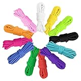 12 Stück 10 Fuß Paracord Schnur 550 Paracord Seile 12 Farben Paracord Armband Bänder Set für DIY Armbänder Schlüsselanhänger Hundeleinen Zeltseil