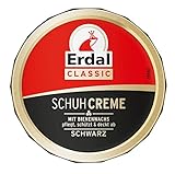 Erdal 75 ml Erdal Dose Classic Schuhcreme mit Bienenwachs Schwarz mit pflegenden Ölen, pflegt, schützt und frischt die Farbe auf, 1er Pack 1 x 75 ml Schwarz