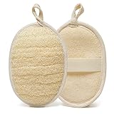 Natürlicher Luffa Schwamm Peeling Körper Wäscher Peeling Loofah Pad für Damen und Herren,Geschirrspülen Luffa (2 Stück)
