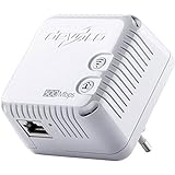 devolo dLAN 500 WiFi Powerline (Internet über die Steckdose, WLAN, 1x LAN Port, 1x Powerlan Adapter, PLC Netzwerkadapter, WLAN verstärken WiFi Booster, WiFi Move) weiß