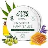 HANF Natürliche Haut-SALBE - Spezialisiert für intensive Hautpflege bei Schuppenflechte, Neurodermitis, trockener Haut und Ekzemen Bio-Qualitätszutaten