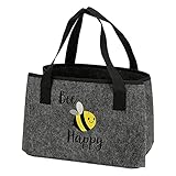 Aufbewahrungstasche Biene 'Bee Happy' │ Filz 40x26cm │ Shopper Henkelkorb Tragetasche