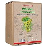 3 Liter Trauben Direktsaft weiß aus der Pfalz, 100% Traubensaft, vegan und ohne Zusätze - 1 x 3 Liter-Box