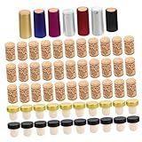 JECOMPRIS 1 Satz Kork Ersatz Wein Kappe Stopper Schlüssel Flaschenverschluss Hölzern