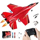 TGKYK RC Flugzeug 2CH Ferngesteuert Mit 2.4Ghz, LED-Licht, Fernsteuerung, Styroporflieger Spielzeug Und USB Aufladung