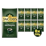 JACOBS Filterkaffee Krönung 8 x 500g Pulver-Kaffee gemahlen Röstkaffee