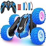 SIMPIM Ferngesteuertes Auto, 2,4 GHz elektrisches Renn-Stuntauto, beidseitige 360°-Roll- und Drehfunktion, RC 4WD High Speed ​​Offroad für 6 7 8 9 10 11 12 Jahre alte Jungenspielzeuge