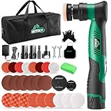 BATOCA S5 Akku Mini Poliermaschine, Rotationspoliermaschine und Exzenter Poliermaschine, Auto Polierer mit 2 * 2.0Ah Batterie, Akku Wachsmaschine, für die Autodetailing, Scheinwerfer Aufbereitung Set