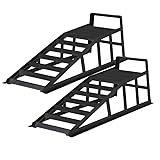 Wiltec 2X Auffahrrampe bis 2 t je Paar, 915x350x275 mm, Auffahrschiene für Fahrzeuge, Verladerampen aus Stahl