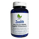 Zeolith Klinoptilolith MIKRON 180 Pulver Kapseln a 500 mg. Ohne Nanopartikel ultrafein mikronisiert & aktiviert. Natur Pur aus Deutschland - OHNE Zusatzstoffe. 26147