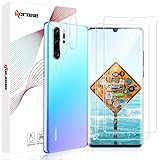 REROXE 2+2 Stück Schutzfolie für Panzerglas für Huawei P30 Pro, 9H Härte Anti-Kratzer Full Screen Anti-Blasenfrei P30 Pro Displayschutzfolie, 3D Gebogen Ultrabeständig Schutzglas & Kameraschutz
