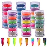 Duufin 36 Stück Pigment Nagel Pulver Pigment Nagelpulver Nail Powder Nagel Glitter Nagelpuder für Nagel Kunst Dekoration