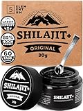 Shilajit Original Himalaya Hochdosiert – 85% Fulvinsäure 30g Premium Mumijo Shilajit Hochdosiert Aus Himalya Handernte Inkl. 500mg Dosierlöffel