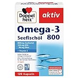 Doppelherz Omega-3 Seefischöl 800 – Mit EPA und DHA sowie Vitamin B1 als Beitrag für die normale Herzfunktion – 2er Pack (2 x 120 Kapseln)