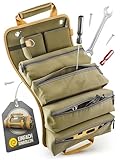 PEAKFEVER Organizer - Werkzeugtasche | Inkl. Gurt | für Werkzeug und Zubehör | Ideale Werkzeugrolle für Werkstatt - Garage - Arbeitstasche Herren & Damen