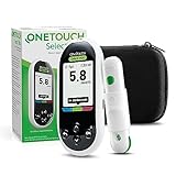 OneTouch Select Plus Blutzuckermessgerät in mmol/L: Set zur Blutzucker-Kontrolle mit 1 Messgerät + 10 Teststreifen + 1 Lanzettengerät + 10 Lanzetten im Etui (inkl. Batterien)