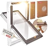 VELUX Kunststoff Dachfenster 'Energie Technology' mit 3-fach Verglasung inkl. Eindeckrahmen und gratis Rollo (78 x 118 (MK06))