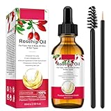Hagebuttenöl 60ml Rosehip Oil Kaltgepresst Natural Moisturiser Anti-Aging Anti-Falten Hagebuttenkernöl für Gesicht, Körper, Haare, Haut
