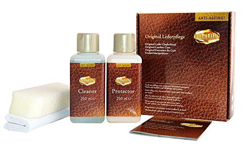 LongLife Lederpflegeset Anti-Ageing Maxi, je 250ml Cleaner & Protector