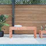 LLEZKBR Outdoor-Sitzbank, Gartenbank, 110 x 38 x 45 cm, Massivholz, Douglas