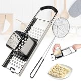 Spätzlehobel, Spätzlereibe Edelstahl,Edelstahl Spätzlehobel Teigschlitten,Spätzlepresse mit Teigschlitten,Spätzlesieb,Spätzlepresse Spätzlesieb,für Selbstgemachte Spätzle und Knöpfle