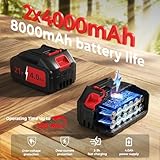 Mini Kettensäge Elektro 8000mAh Akku Red