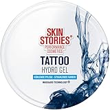 SKIN STORIES Tattoo Hydro Gel (75 ml), kühlendes Tattoo Gel mit InkGuard-Technology für strahlende Tattoofarben, feuchtigkeitsspendendes Aloe Vera Gel für beanspruchte Haut