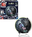 Ravensburger 3D Puzzle 11544 - Glow In The Dark Sternenglobus - 180 Teile - Nachleuchtender Globus für Kinder und Erwachsene