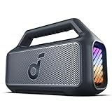 soundcore by Anker, Boom 2 Outdoor-Lautsprecher, 80W, Subwoofer, BassUp 2.0, 24h Akku, IPX7 Wasserdicht & Schwimmt, LED-Licht, USB-C, EQ, BT 5.3, Mobiler Bluetooth-Speaker, Camping, Strand, Garten