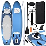 Outdoor Recreation Aufblasbares Stand Up Paddle Board Set Sea Blue 300x76x10cm Sporting Goods