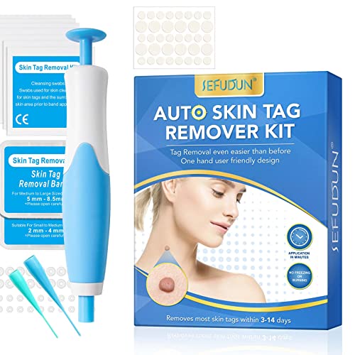 Skin Wart Removal Quick Kit,Kommt mit 1 Pickelpflaster Skin Tag Remover, Wart Remover, für kleine bis große (2 mm - 8 mm) Hauttags, einfach in wenigen Minuten anzubringen,schnell und sicherschmerzfrei