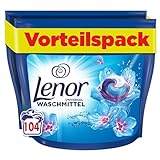 Lenor Waschmittel PODS All-in-1, 104 Waschladungen, Universal Aprilfrisch, 3-mal länger anhaltende Frische & Tiefenreinheit auch bei Kaltwäsche