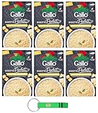 6er-Pack Gallo Risotto Perfetto Quattro Formaggi,Zubereitet für Vier-Käse-Risotto,100% Italienischer Reis,175g + Beni Culinari Kostenloser Schlüsselanhänger