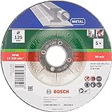 Bosch Accessories Trennscheibe (für Metall, Passend zu handgeführten Winkelschleifern mit einem Durchmesser der Trennscheiben von 125 mm, Zubehör Winkelschleifer) (5 Stück) 1er Pack
