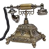 Konfiur Retro Antikes Telefon, Retro Festnetztelefone Klassisches, Royal Telefon Antiker Schreibtisch Wählscheibe Handset Altmodisches, für Zuhause/Büro/Café/Bar Dekoration